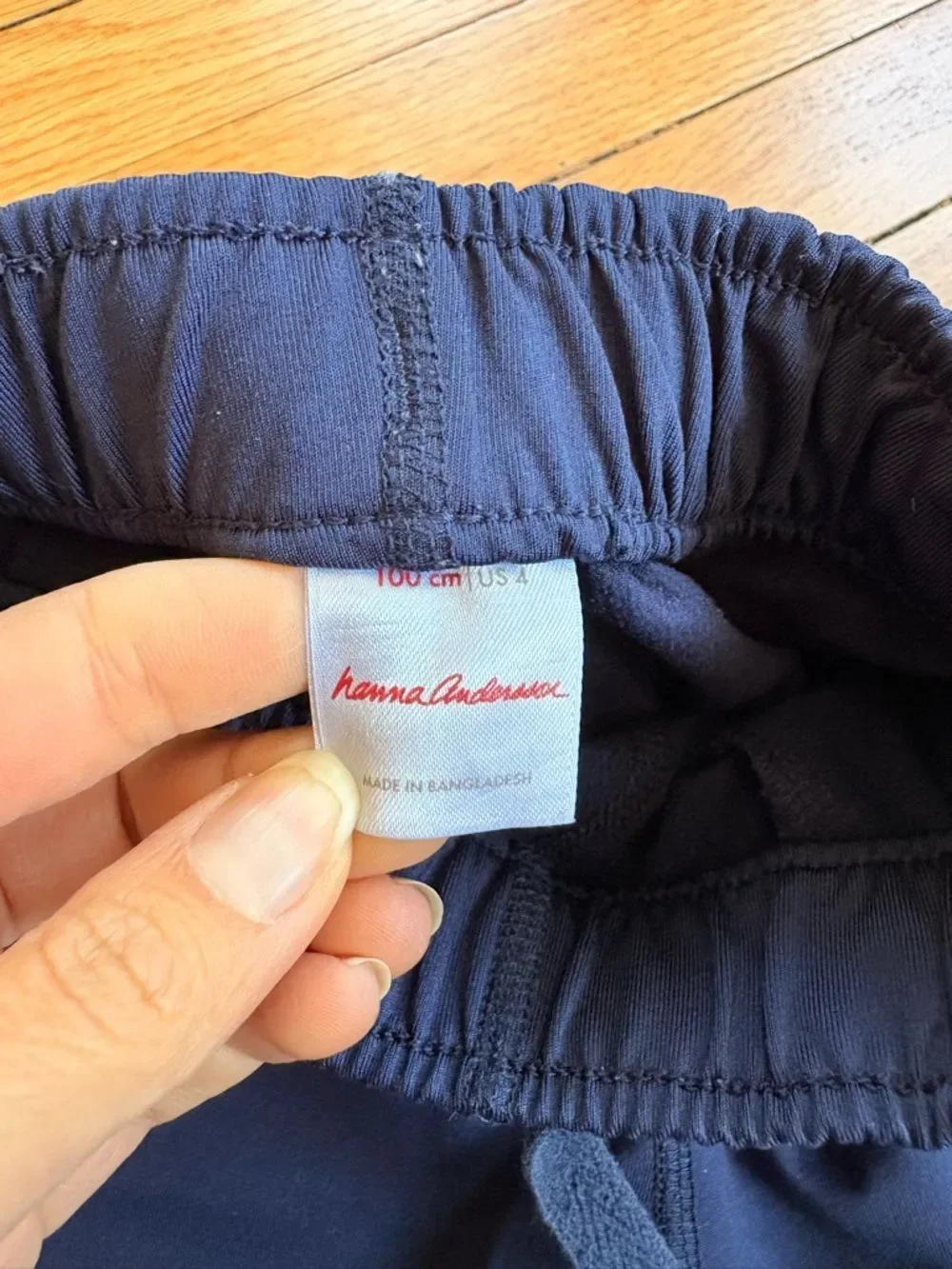 Hanna Andersson Kids Navy Zip Hem Joggers Size 4T Jogger Pants Activewear